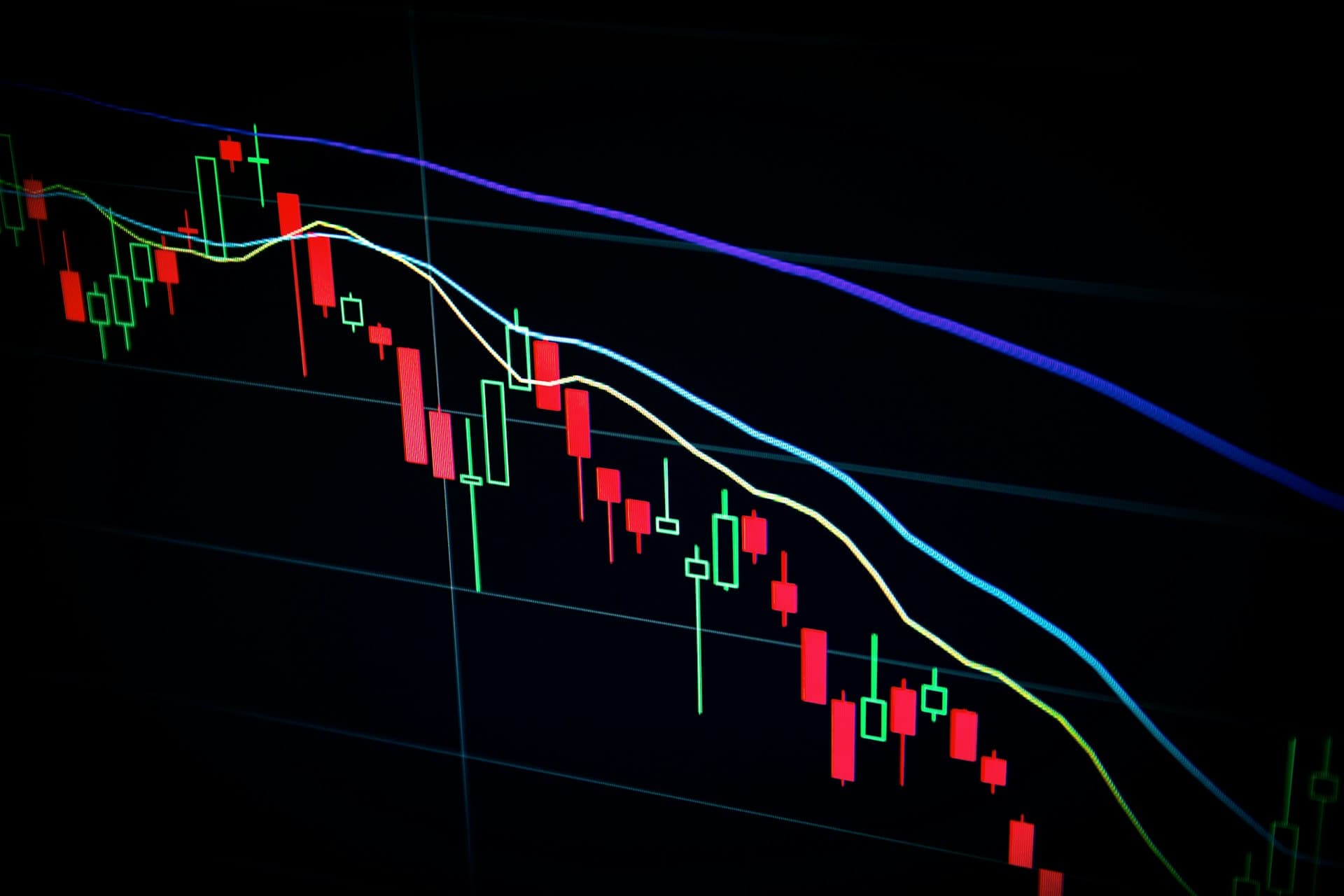 Trading charts and market data — cinematic hero background